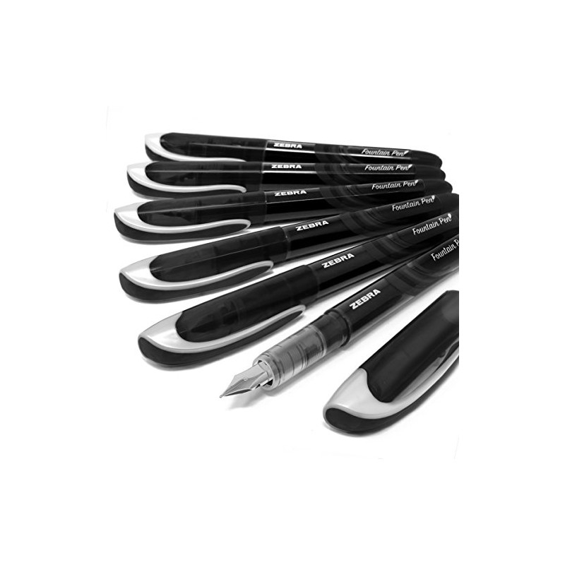 ZEBRA Fuente - Disposable Fountain Pen - Black Ink -