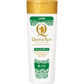 ライオン (LION) クイック&リッチ トリートメントインシャンプー 全犬種用 フォレストグリーン 200ml