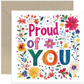 Proud of You Card for Niece, Daughter, Sister - Well Done Gifts for Female Friends - Celebration Cards for Women - Wonderful News - Premium Cards for Family and Friends