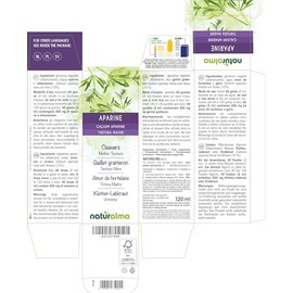 Naturalma Cleavers or Clivers (Galium aparine) herb with Flowers Alcohol-Free Mother Tincture Naturalma - Liquid Extract Drops 120 ml - Food Supplement - Vegan