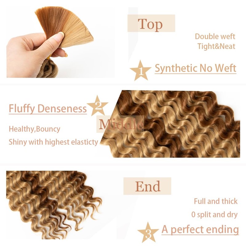 Deep Wave Bulk hair for Braid No Weft Deep Wave