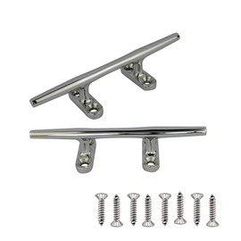 YWZHENYU 4/5/6/8/10 Inch Boat Cleats Marine Dock Cleats 316 Stainless Steel Open Base Cleats for Boat Kayak Mooring and Home Decor of 2 Pcs (6 inch)