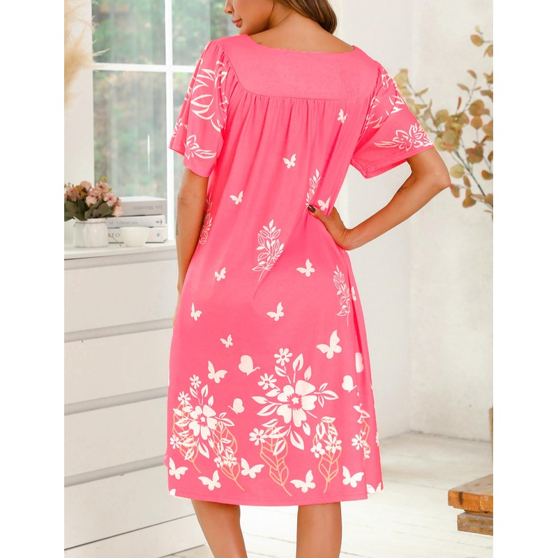 Marvmys Mumus for Women with Pocket Summer Duster House Dress