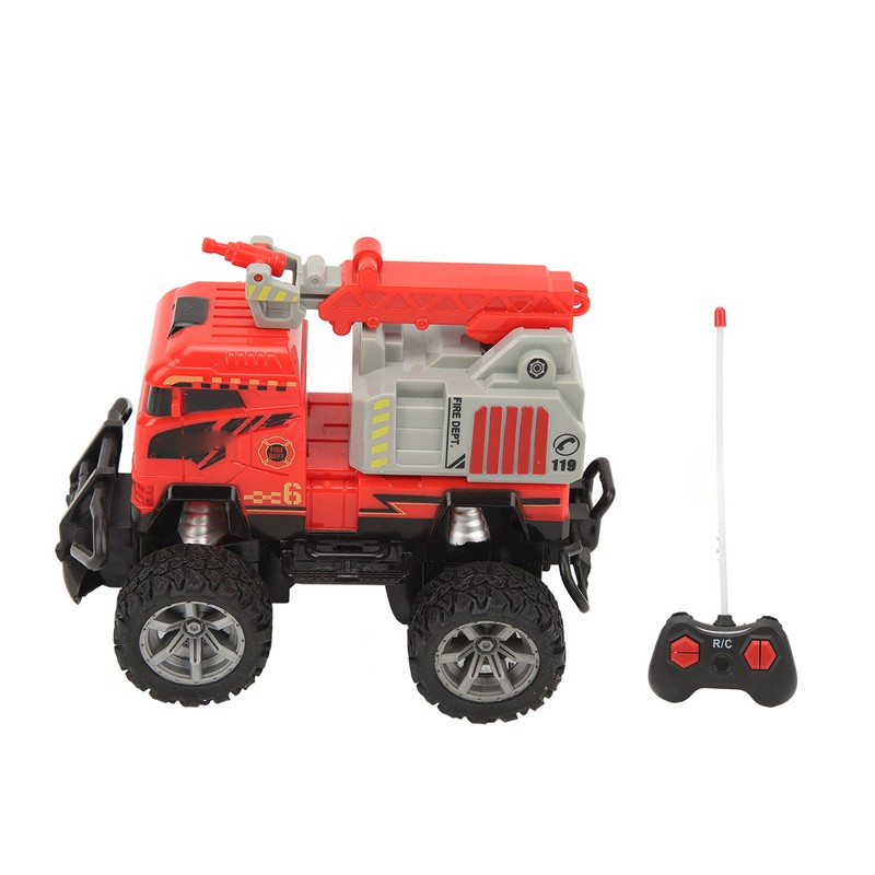 1:43 RC Fire Truck Toy Ladder Full Functional Lighting Plastic