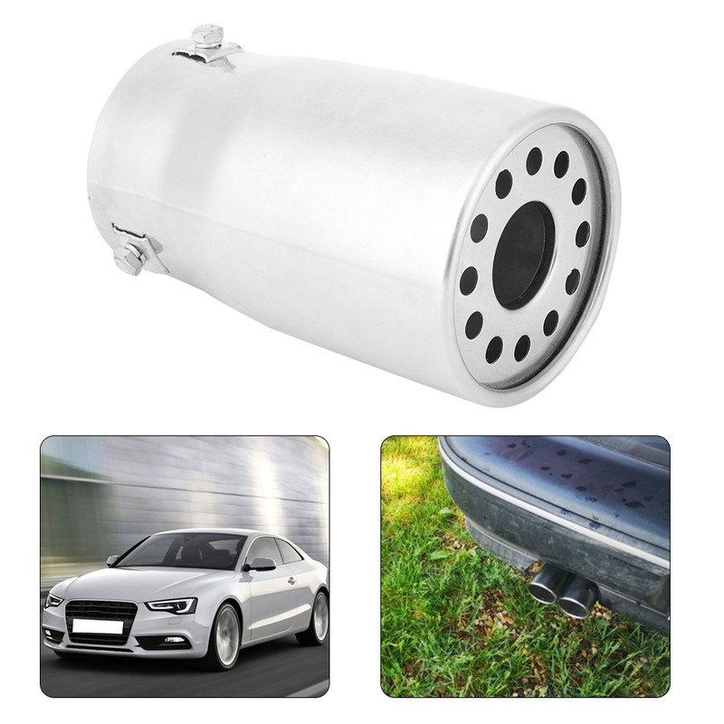Car Modification Universal Straight Exhaust Pipe Bevel Inner Curl Tail