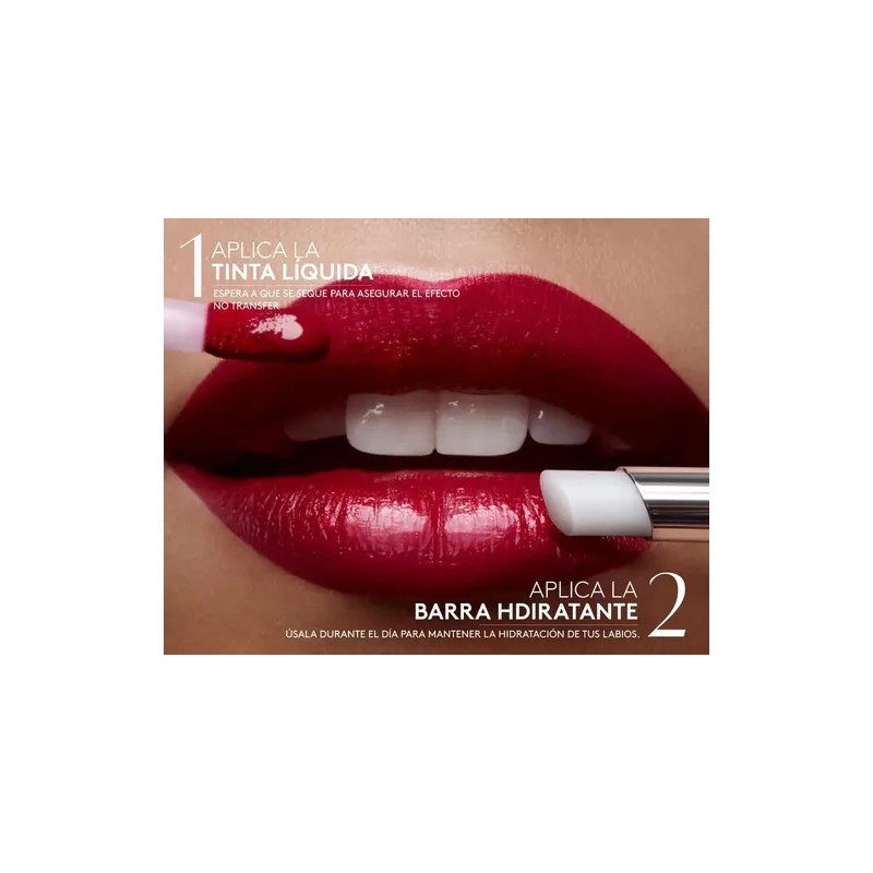 Labial Ésika Dúo Tattoo Colorfix color rosa dream satinado