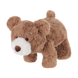 Apricot Lamb Lying Bear Plush Stuffed Animals for Kids, Soft Cute Plush Toys for Baby Girl and Boy, Fluffy Lying Bear Brown 9.9 Inches