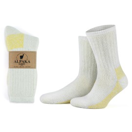 GoWith 1 Pair Alpaca Wool Socks for Men/Women, Norwegian Warm Winter Sock, Thermal Crew Boot Sock, Unisex Heated Socks