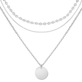 Boho Necklace Women's Gold/Silver, 18K Gold-Plated Chain Gold Waterproof Boho Jewellery Women's Necklace Women's Gold Multi-Row Chain Layering Chain Gold, Gold Chain Women's Gifts for Women