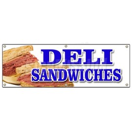 72" Deli Sandwiches Banner Sign Delicatessen sub cornbeef pastrami roll