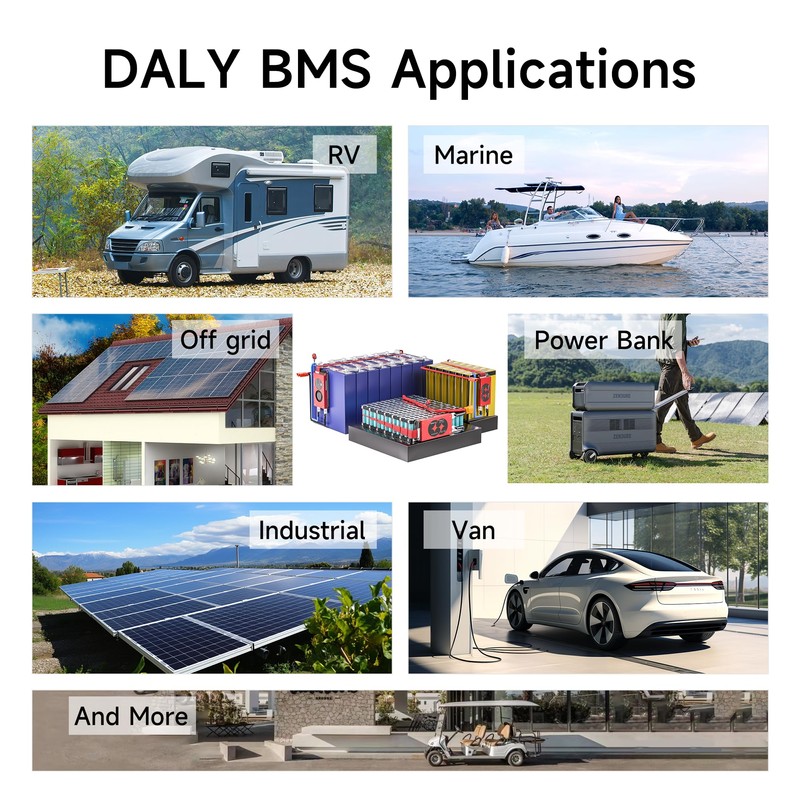 DALY BMS 12V 4S 100A LiFePO4 - Smart Bluetooth Battery