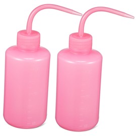 SAFIGLE 2Pcs Lash Cleaning Bottles Plastic Squeeze Watering Tools with Angled Spout Reusable Eyelash Cleaning Water Bottle for Precision Washing and Plant Irrigation
