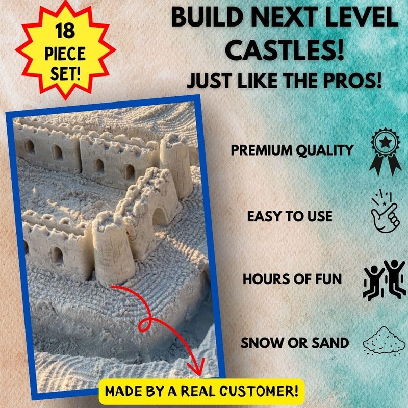 Liberty Imports Beach Builder Create-A-Sand Castle Building Kit for Kids