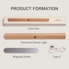 2pcs Under Cabinet Lights Wireless，Motion Sensor Closet Lights，Wooden Wireless USB