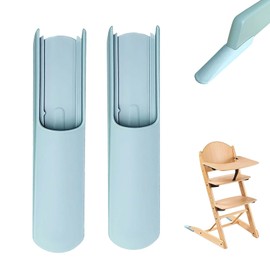 KLINNA Pack of 2 Tilt Protection for Stokke Tripp Trapp, Extension Leg Pads as Accessory for High Chair, Extended Glider Set and Safety Foot Cover as Chair Leg Cover (Blue)