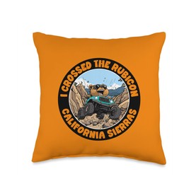 I Crossed The Rubicon California Sierras Trail Bear Driving Throw Pillow