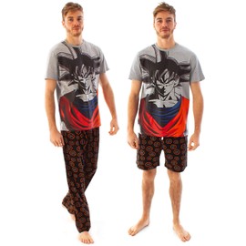 Dragon ball Z Goku Character Men's Pyjamas Short or Long Leg Options, Long leg, XXL