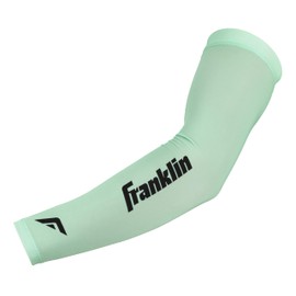 Franklin Sports Baseball Arm Sleeves - Baseball + Softball Arm Compression Sleeves for Men + Women - Adult Pair - Mint - Adult Small/Medium