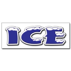 24" ICE Decal Sticker Cold Store Machine Chest