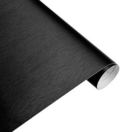 Brushed Aluminium Car Vinyl wrap Car vinyl wrapping film sticker (30cm x152cm) (BLACK)