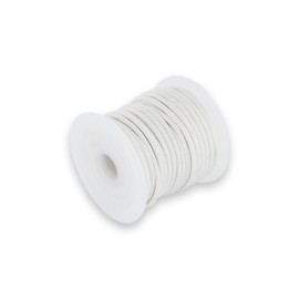 Auroris 10 m Roll Cotton Ribbon Round 2 mm Colour: White