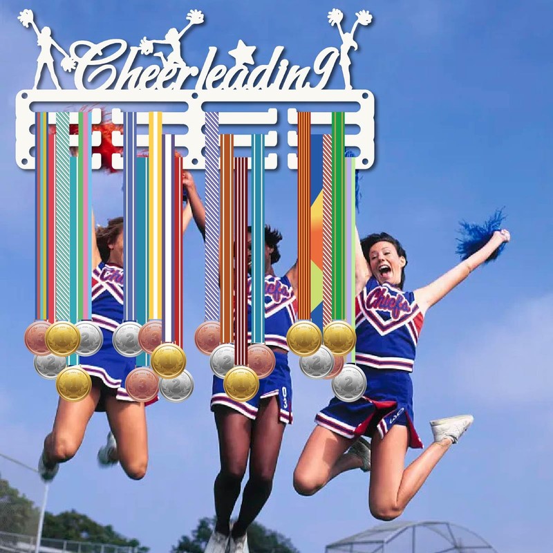 CREATCABIN Sports Medal Holder Hooks Cheerleader Medal Hanger Display Rack
