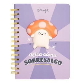 Mr. Wonderful A5 3D Squishy Notebook - 160 White Pages + 1 Sticker Sheet