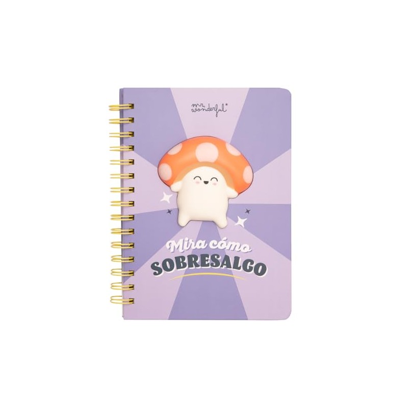 Mr. Wonderful A5 3D Squishy Notebook - 160 White Pages