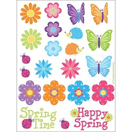 Creative Converting Happy Spring Value Stickers 4 Sheet Per Pack