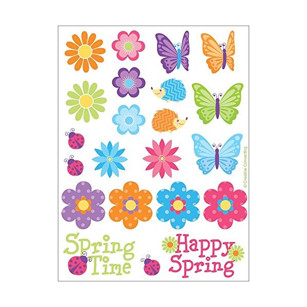 Creative Converting Happy Spring Value Stickers 4 Sheet Per Pack
