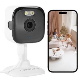 COOHILIGH 2.4G/5G Security Camera Indoor, 2K Pet Camera Indoor with Phone App, Foldable WiFi Baby Camera Motion Detection, Two-Way Talk, IR/Color Night Vision