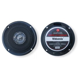 Vidsonix 3.5" Motorcycle Boat Spa ATV Golf Cart Marine Speakers VX-S35BX300 AL Grill PAIR