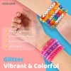 IOOLEEM Iooleem Pony Beads (1000pcs Dark Purple Glitter), Beads for
