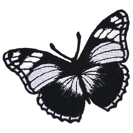 Graphic Dust Black Mystery Butterfly Iron On Embroidered Patch Applique Backpack Dress Jean Shirt Jacket Bag DIY