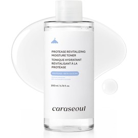 caraseoul Tónico hidratante revitalizante de proteasa para cara, proteasa, beta-glucano, tóner coreano, Singgreen, para pieles sensibles, pH equilibrado, cuidado de la piel coreano, vegano 6.8 fl oz Protease, Beta-Glucan, Korean Toner, Singgreen, for Sens