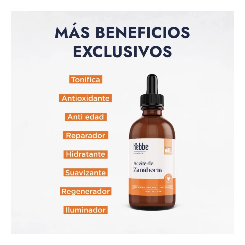 Aceite Puro de Zanahoria Puro Virgen Antioxidante Tipo de Piel