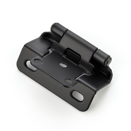 Ravinte 2 Pack 1 Pairs Semi-Overlay 1/2 inch Self-Closing Face Frame Cabinet Hinges Matte Black Half Wrap-Around Kitchen Door Hinges Face Mount Cabinet Hardware