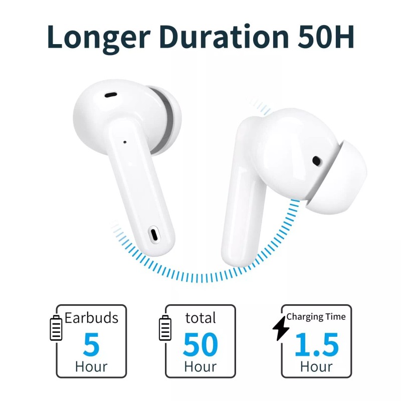 XIAOWTEK A40 Pro Bluetooth 5.3 Wireless Earbuds IPX7 Waterproof 50Hrs