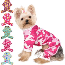 Dog Pajamas for Small Dogs, Soft Thin Pjs Jammies Cat Doggie, Summer Pet Cute Puppy Clothes Outfits Dogs Boy Girl