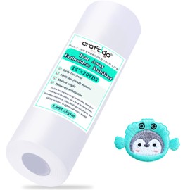Craftido Tear Away Embroidery Stabilizer Backing 15" x 20 Yd/roll Compatible with Most Hoops 1.8oz Medium Weight for Machine Embroidery and Hand Sewing