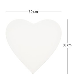 ARTIKUM Heart Canvas 30 cm | Canvas on MDF Frame in Heart Shape for Painting as a DIY Gift for Mother's Day, Wedding, Valentine's Day
