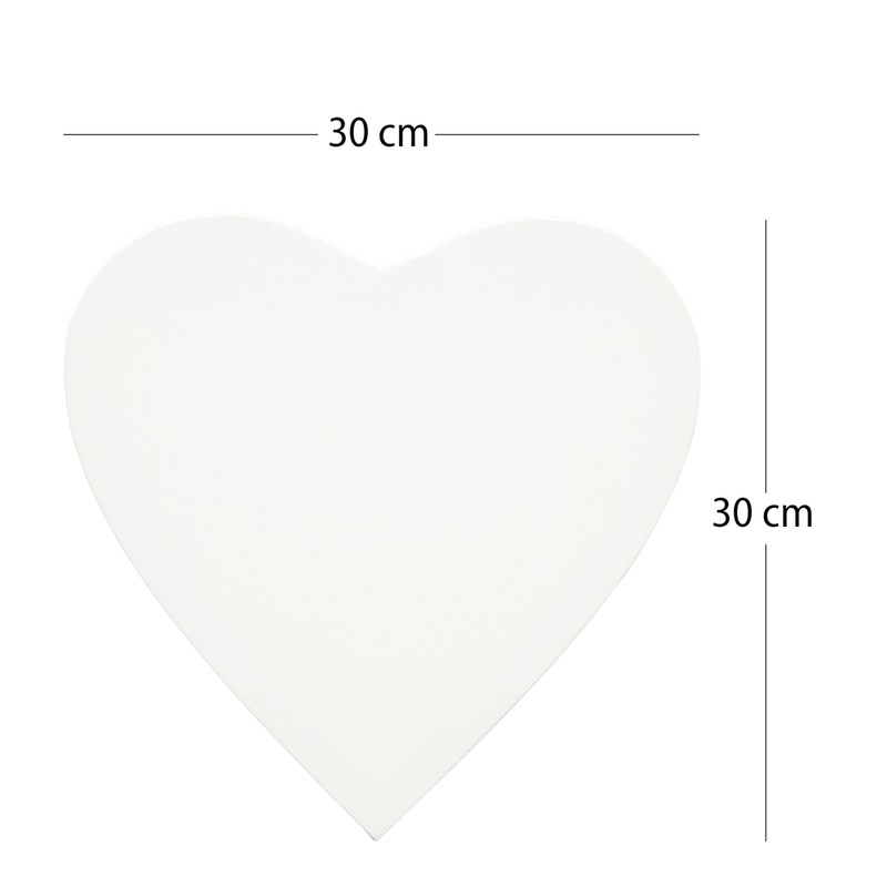 ARTIKUM Heart Canvas 30 cm | Canvas on MDF Frame