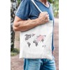 Autiga® Jute Bag World Map Watercolour World Map Cotton Bag