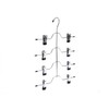 2 Quality Pant Skirt Trouser 4-Tier Pants Metal Hangers Heavy