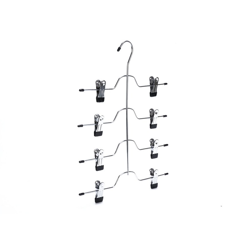 2 Quality Pant Skirt Trouser 4-Tier Pants Metal Hangers Heavy