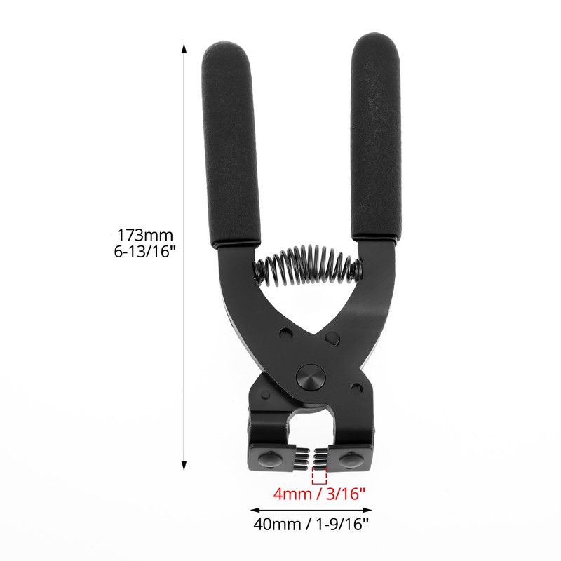 QWORK Leather Belt Hole Punch Tool Silent Pliers, 6.7" Leather