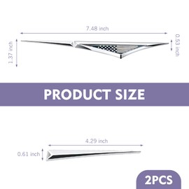 Diamall 2 PCS 3D Car Side Doors Wing Emblem Badge Stickers, Zinc Alloy Fender Side Doors Emblem Badge, Self-Adhesive American Flag Pattern, Universal Sport Exterior Accessories for Most Cars (Carbon)