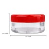 (Quantity: 25 Pieces) Beauticom 5G/5ML Round Clear Jars with RED