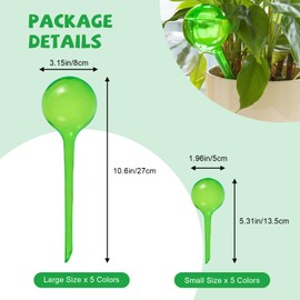 JaBrand 10pcs Plant Watering Globes, 5 Colors Self Watering Planter Insert Plastic Plant Spike Devices for Indoor Outdoor Plants, Gift for Plant Lovers
