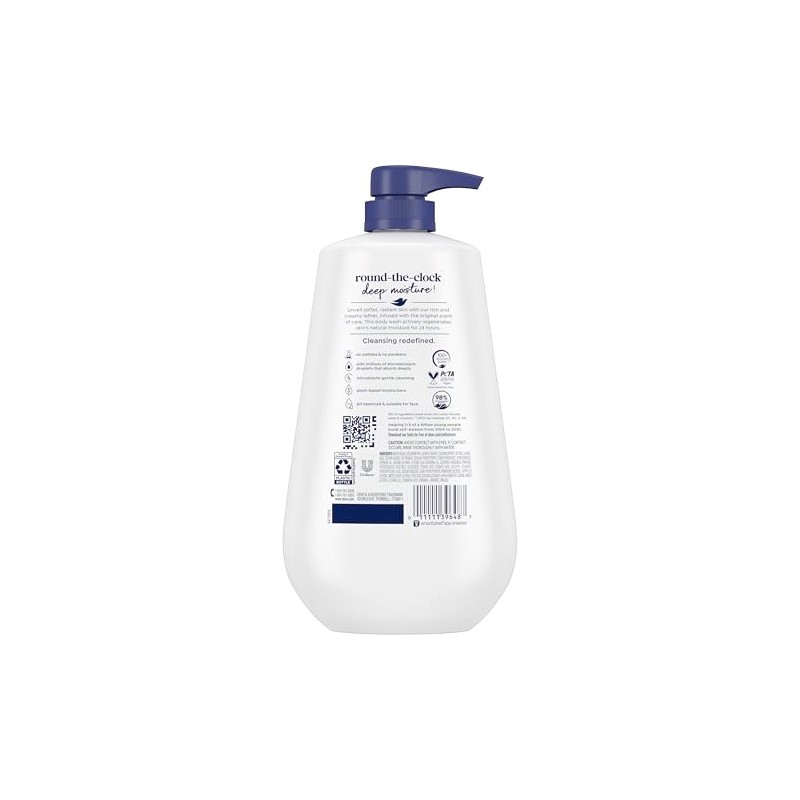 Dove Body Wash Pump, humectación profunda, 34 oz